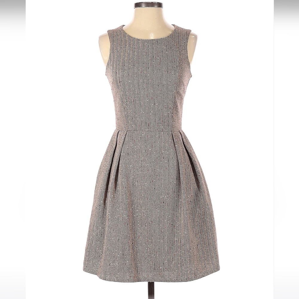 Julie Brown Fall Brown Herringbone dress
